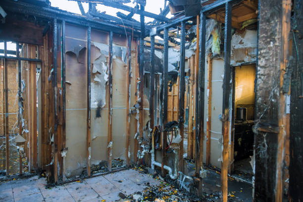 Professional Fire Damage Restoration technician working in Hubbard, OR